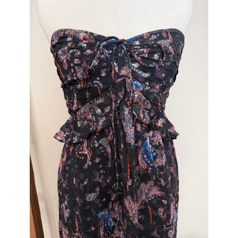 NWT - IRO Somov Paisley Lurex Jacquard Halter Midi Dress- size 36 - Picture 5 of 12